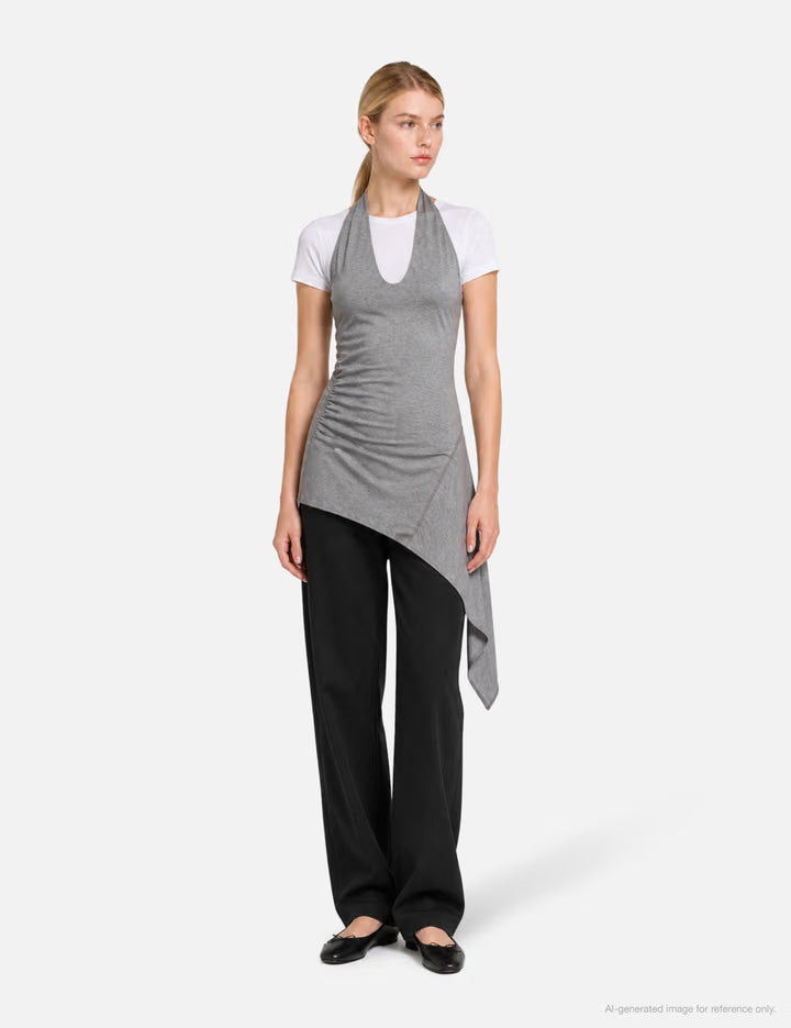 Unbalanced Halter Minidress