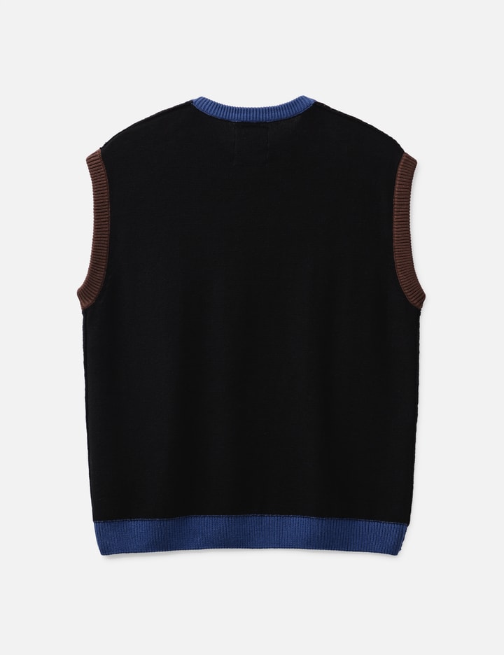 Reverse Knit Patchwork Face Vest
