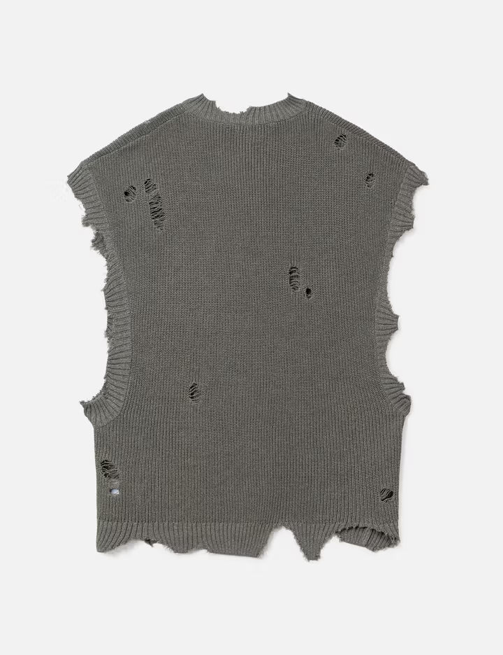 Destroyed Knit Vest