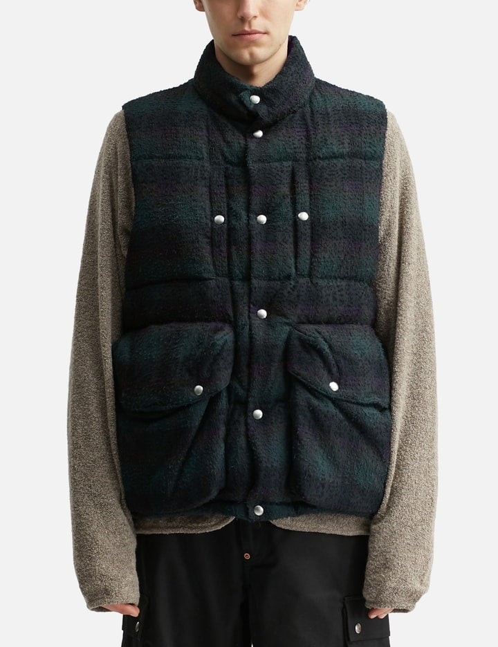 Plaid Puffer Reversivle Vest