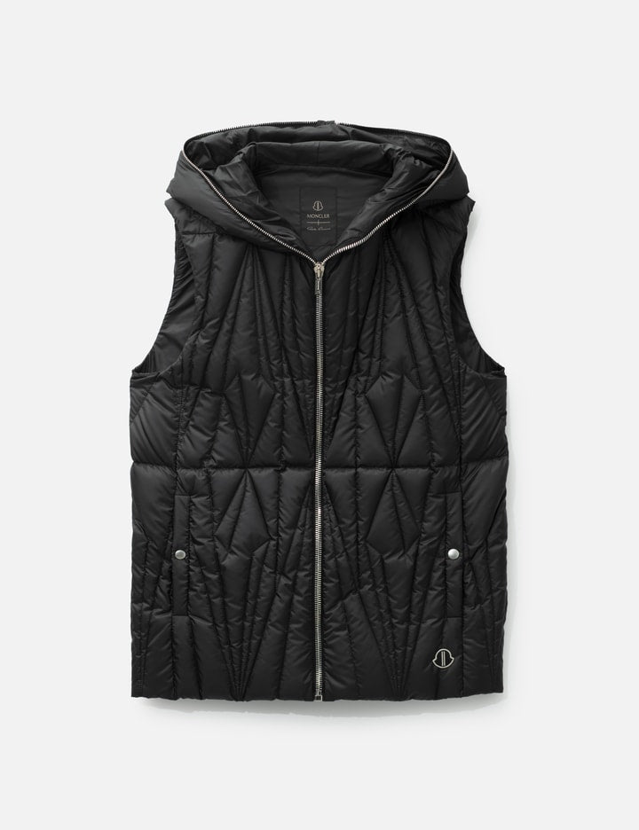 Moncler + Rick Owens Geocamo Ziplock Hooded Down Gilet