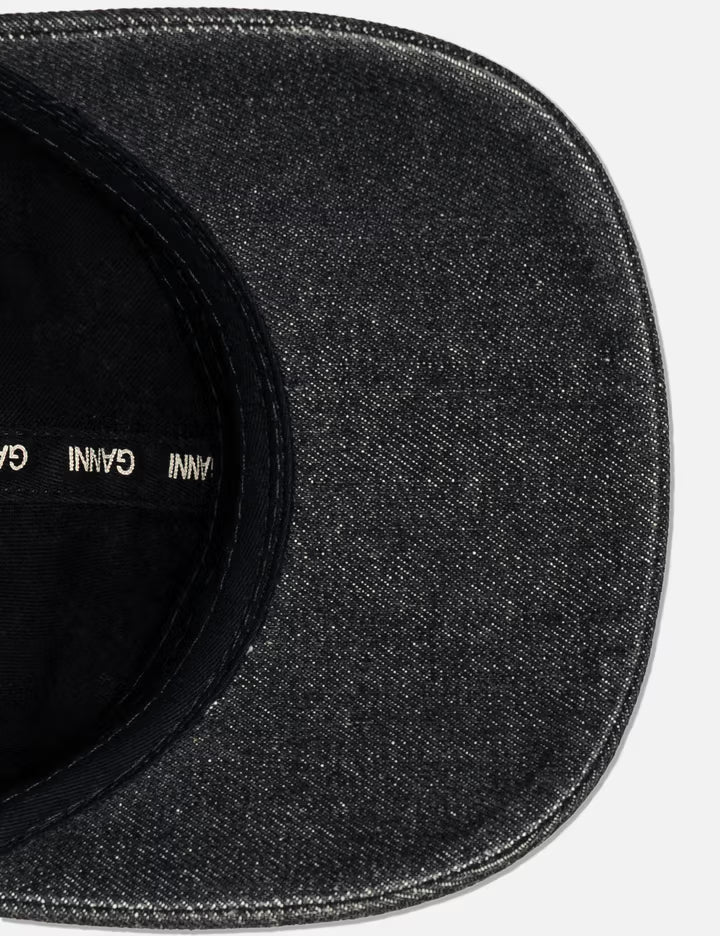 Washed Embroidery Denim Cap