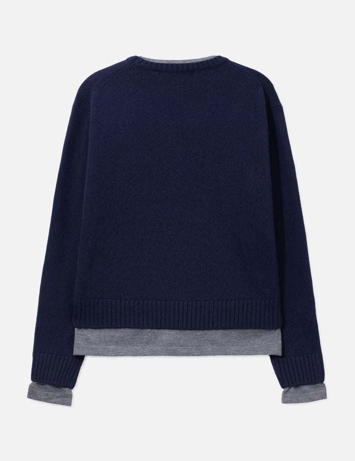 Wool Blend Layered Knit