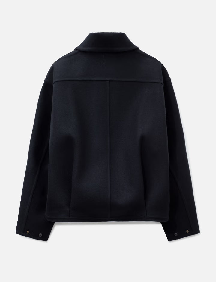 Wool Cashmere Balloon Silhouette Blouson