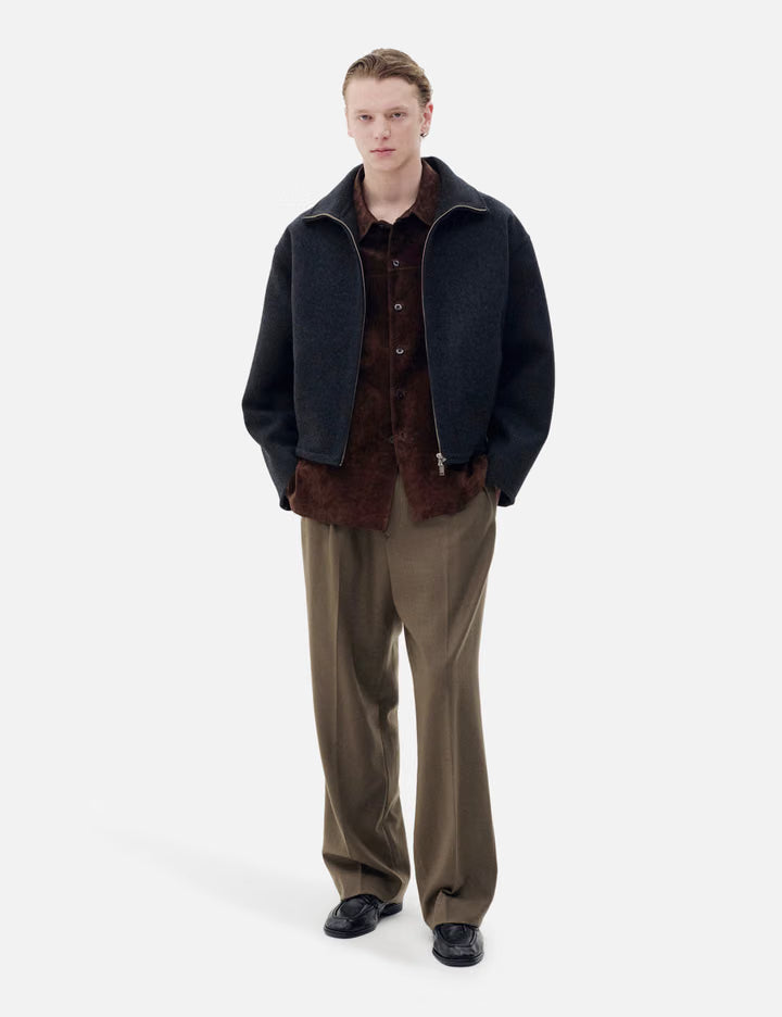 Wool Cashmere Balloon Silhouette Blouson
