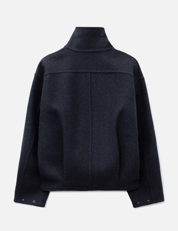 Wool Cashmere Balloon Silhouette Blouson