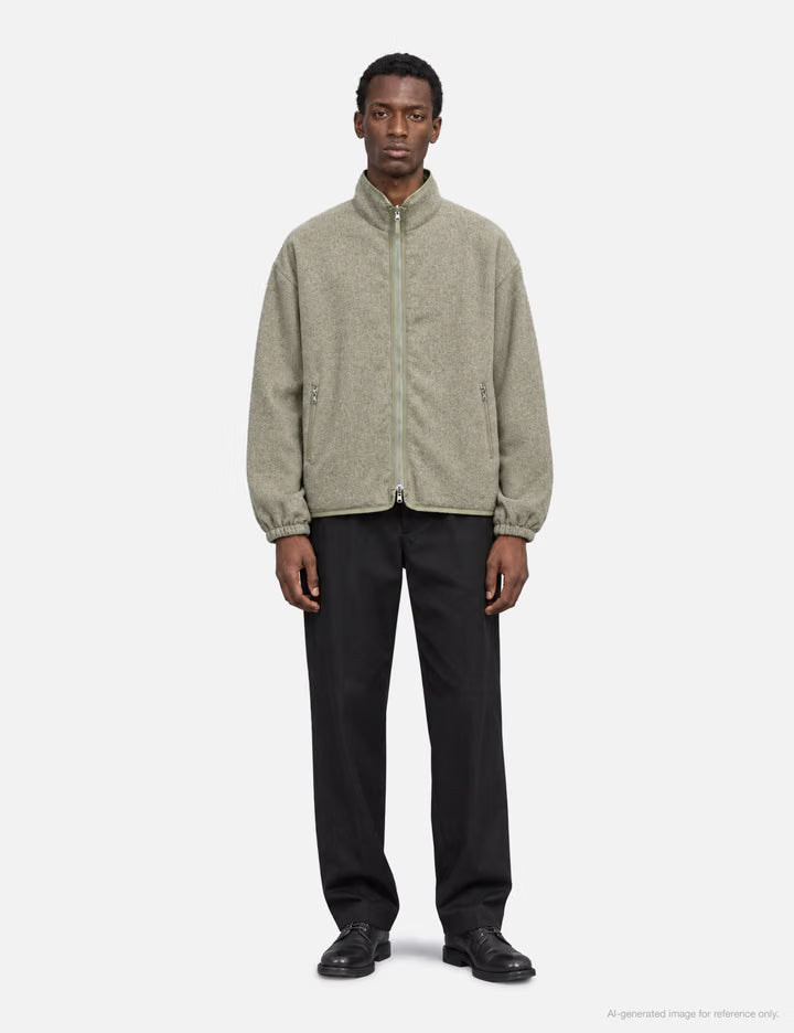 Wool Cashmere Fleece Reversible Blouson