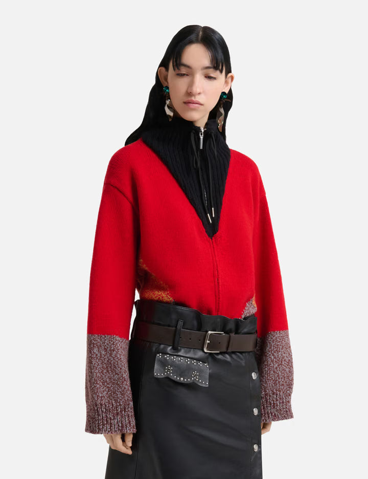 Wool-Cashmere Jacket With "M" Detail