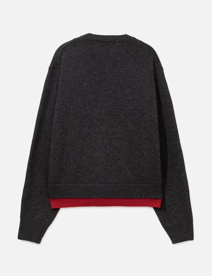 Wool Layered Cardigan