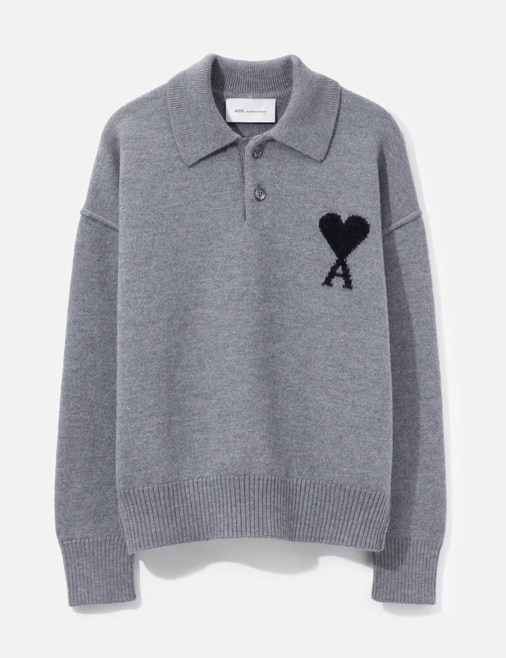 Wool Polo With Ami De Coeur