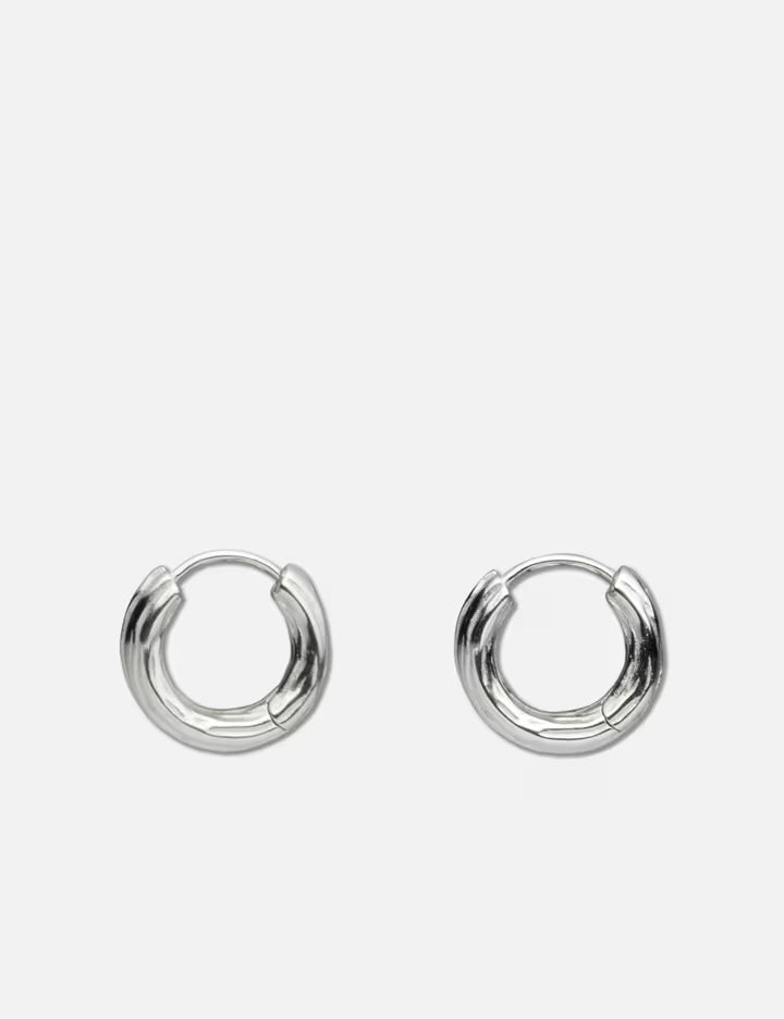 Wooody Hoop Oxidised Earrings