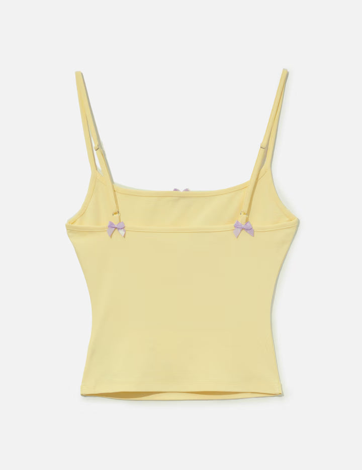 Yellow Print Strap Tank Top