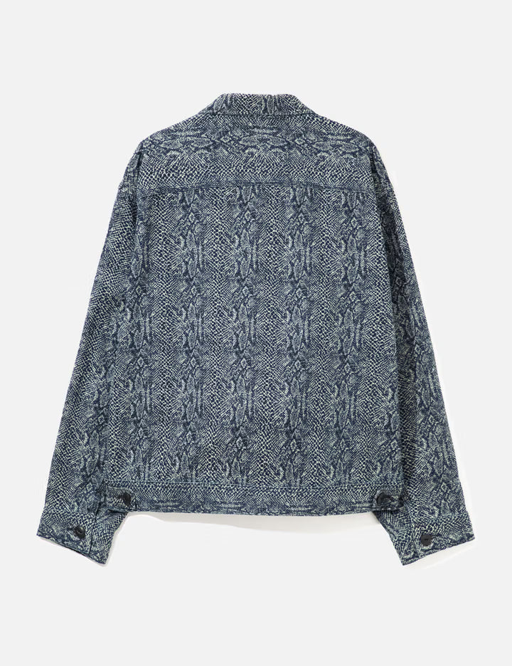 Zipped Work Jacket - 10oz Python Jacquard