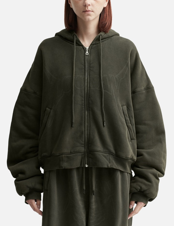 Washed Out Zip Up Hoodie