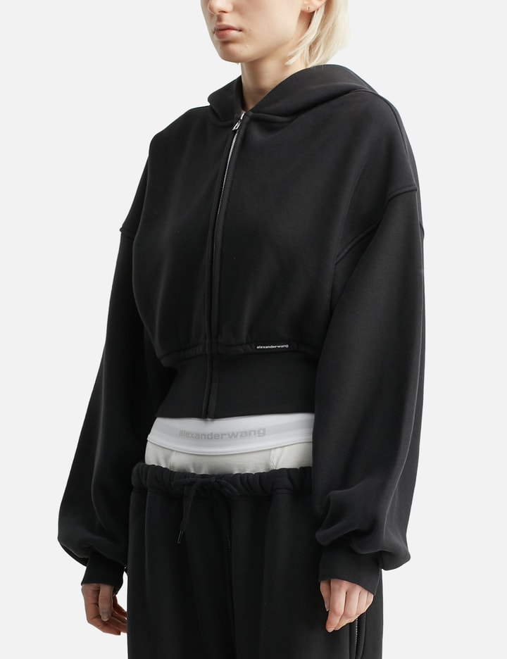 Cropped Zip Up Hoodie