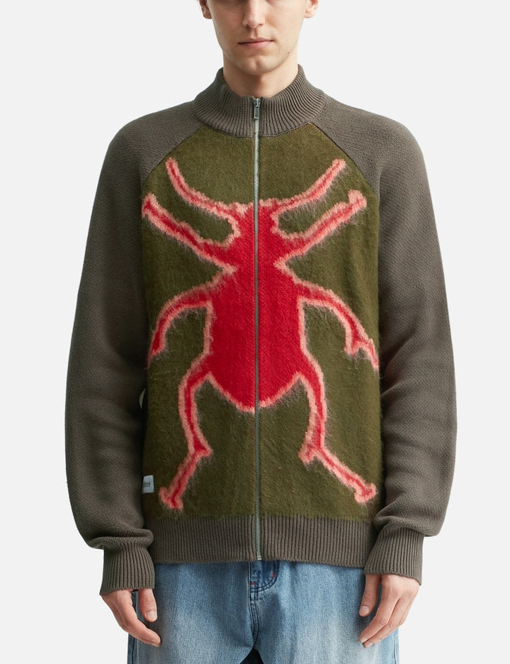 Beetle Zip-Thru Knit Sweater