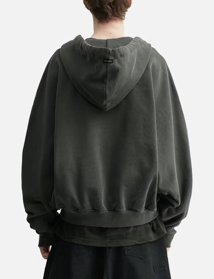 Laced Multi-Drawstring Zip-Up Hoodie