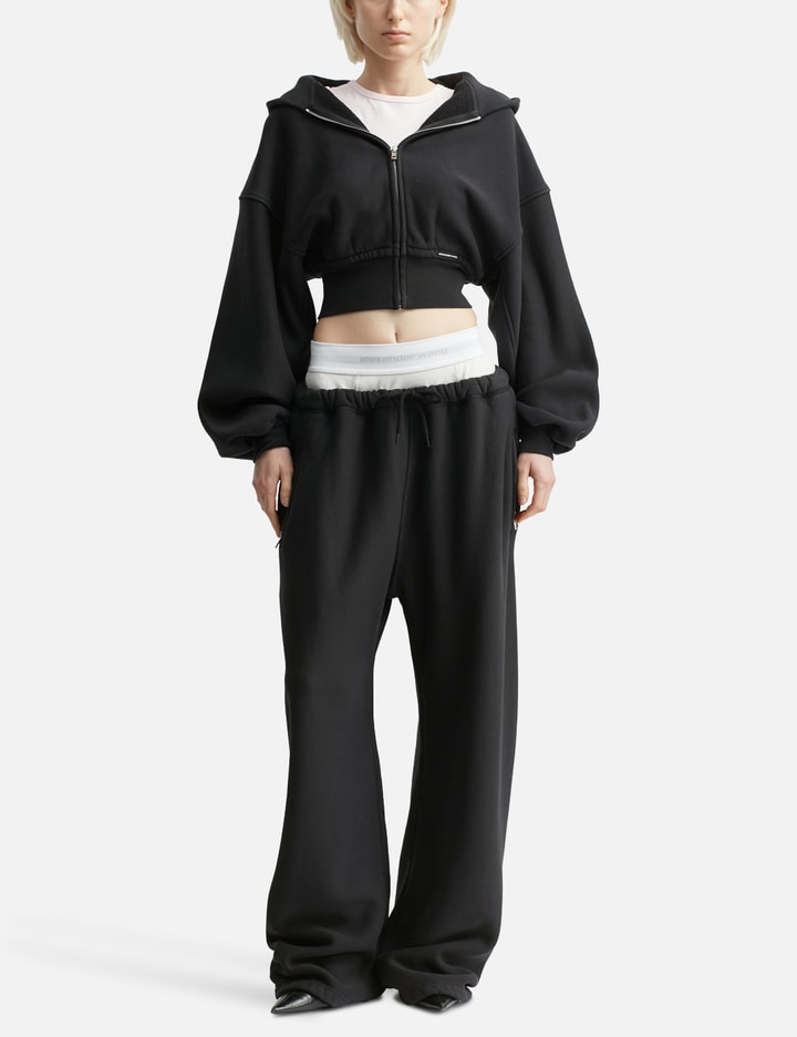 Cropped Zip Up Hoodie