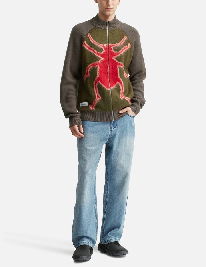 Beetle Zip-Thru Knit Sweater