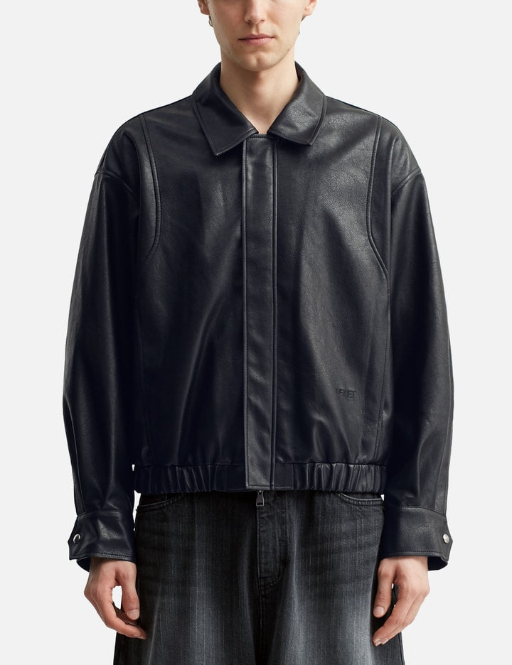 Eco-Leather Bomber Banded Jumper