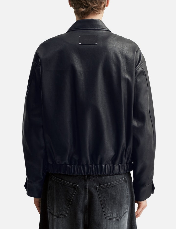 Eco-Leather Bomber Banded Jumper