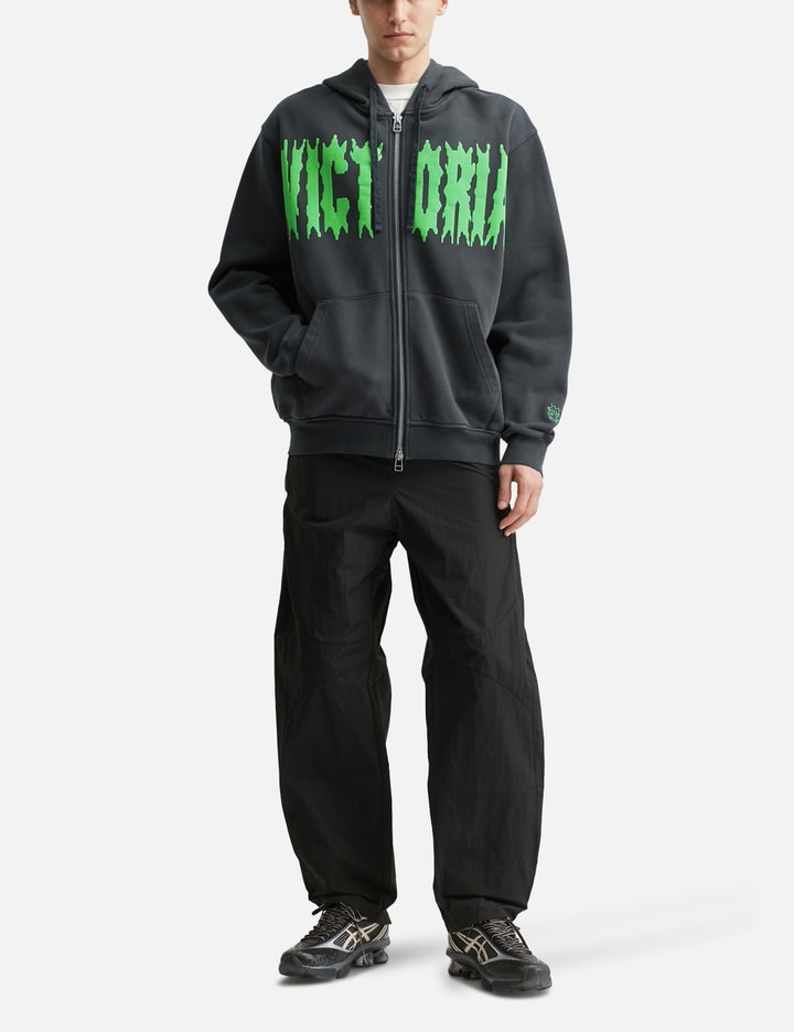 Spiky Script Zip Hooded Sweatshirt