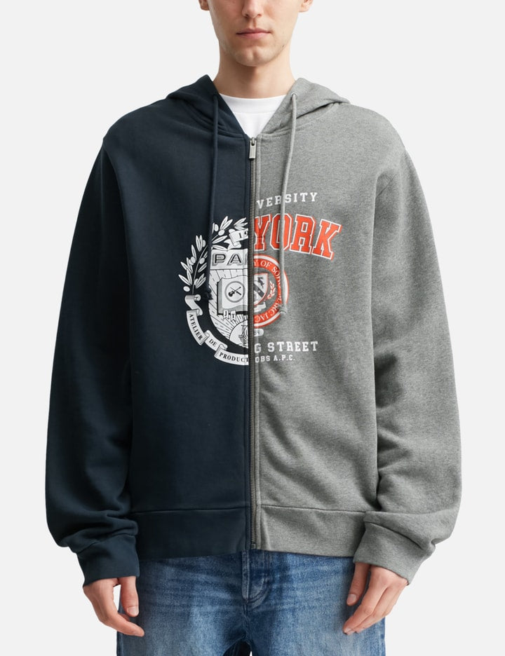 A.P.C. x Marc Jacobs Split Crest Zip-up Hoodie