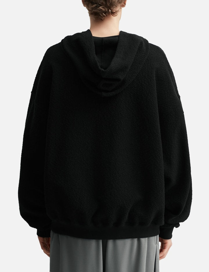Curved Zip-Up Round Hem Hoodie