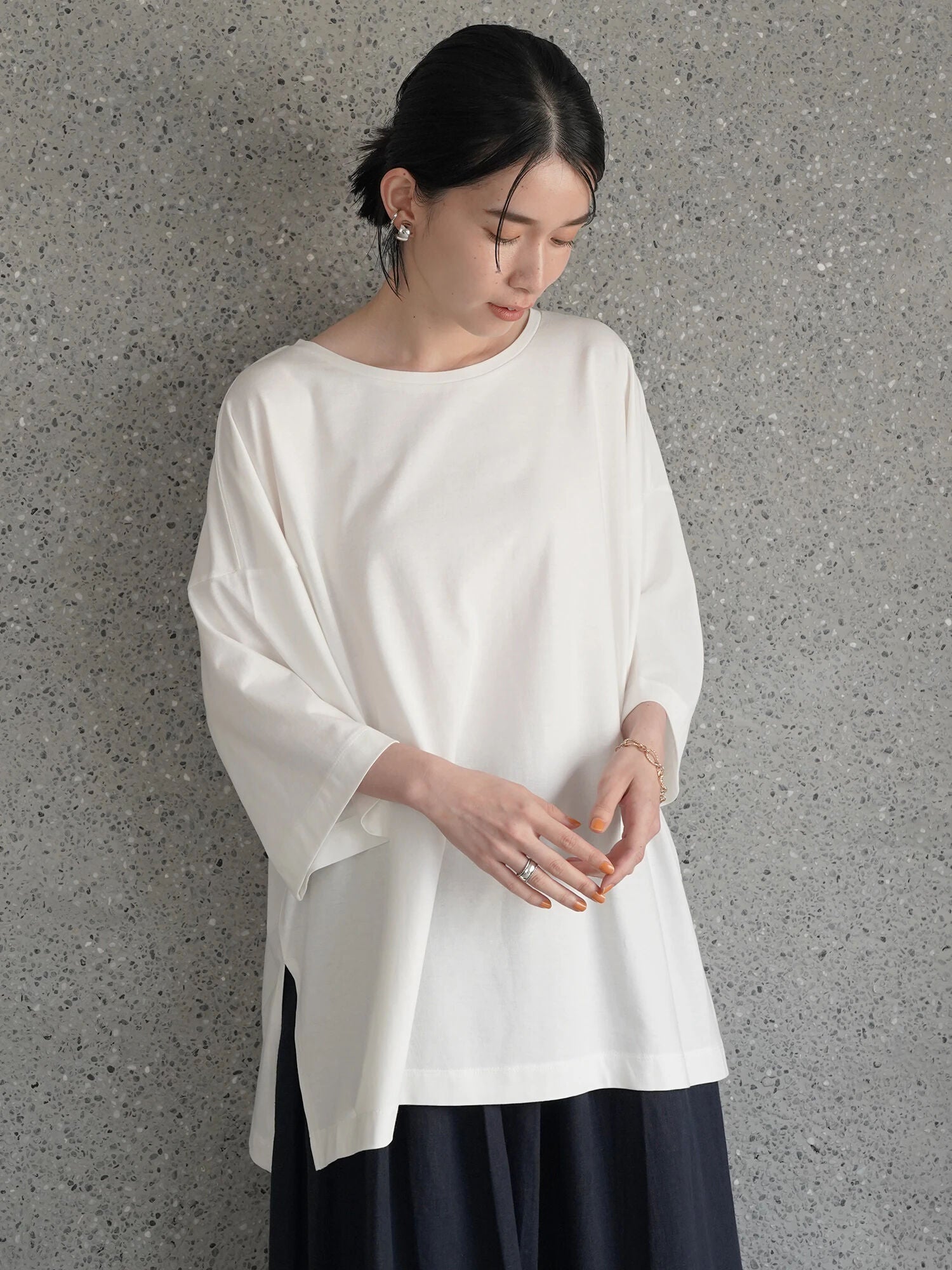 Julie Side Slit Tunic Blouse