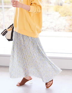 Rok Chiffon Keiju Soft Chiffon Pleated Skirt Bobo Tokyo