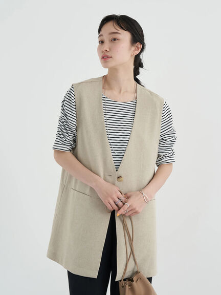 Rompi Wanita kekinian Noriko Line Sleeveless Vest