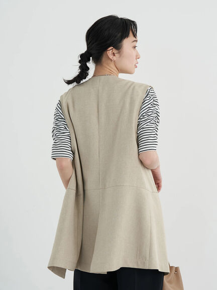 Rompi Wanita kekinian Noriko Line Sleeveless Vest