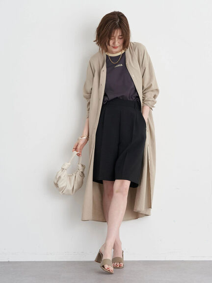 Celana Pendek Wanita Bahan Kain - Sayer Tuck Half Pants