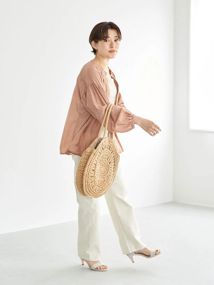 blouse Wanita Kekinian Wrenly Sheer Gathered