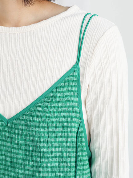 Kinnma Shirring Camisole Dress