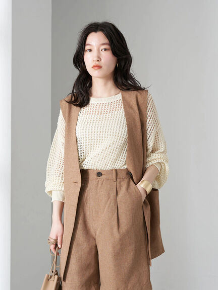 Rompi Wanita kekinian Noriko Line Sleeveless Vest