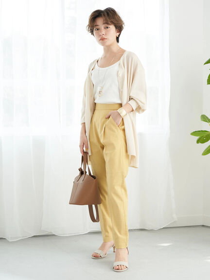 Meira Linen Blend Tapered Pants