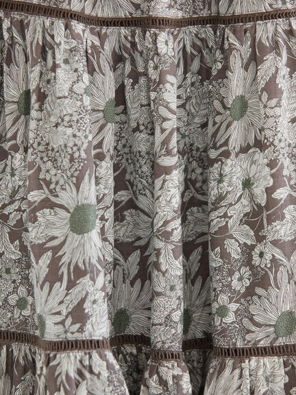 Rok Motif Bunga Kadima Tiered Flower Skirt