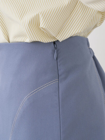 Kizuna Stitch Panel Flared Skirt