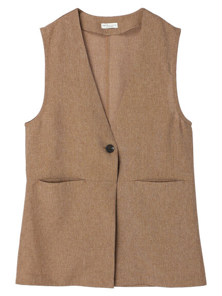 Rompi Wanita kekinian Noriko Line Sleeveless Vest