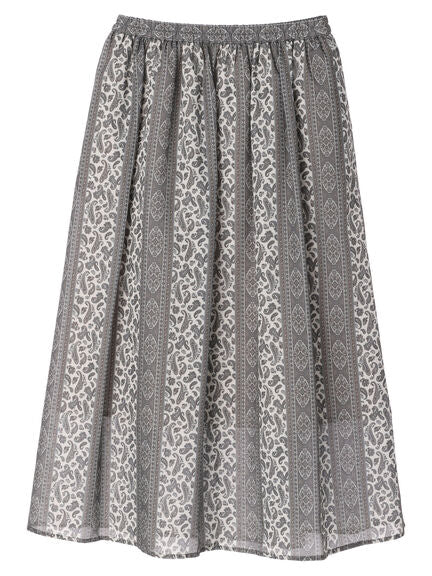 Rok flare Etna Pattern Gathered Skirt