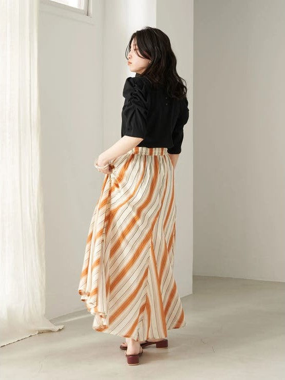 Lotus Stripe Skirt