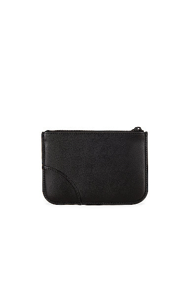 Very Black Leather Zip Wallet