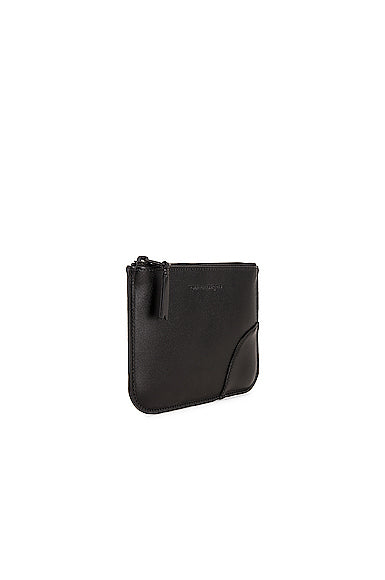 Very Black Leather Zip Wallet