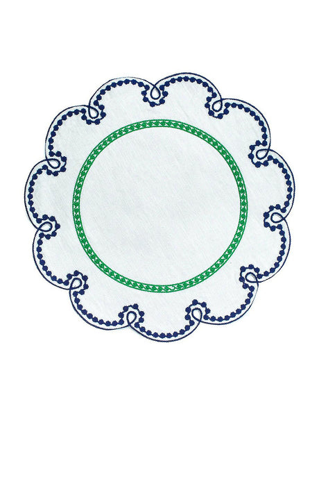 Embroidered Linen Placemats Set Of 4