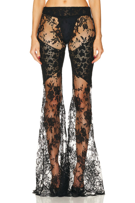 Flared Floreal Chantilly Lace Pant