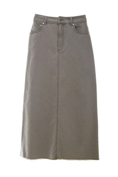 Body Slit Denim Skirt
