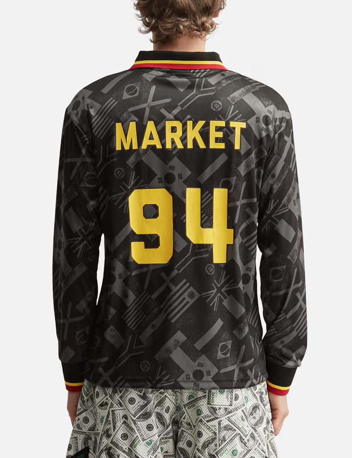 Smiley International Flags Long Sleeves Soccer Jersey