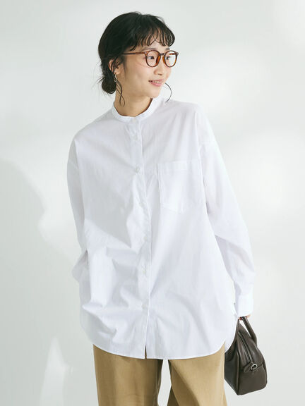 Chisaki Band Collar Shirt - Earth, Music & Ecology