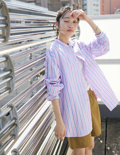 Chisaki Band Collar Shirt - Earth, Music & Ecology